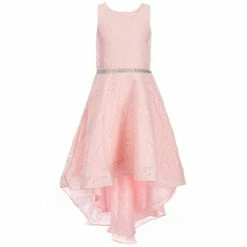 Cheapest ๐คฉ Rare Editions Big ๐ง Girls 7-16 Sleeveless Glitter Stretch Lace High-Low ๐ Dress Red ๐ฅ
