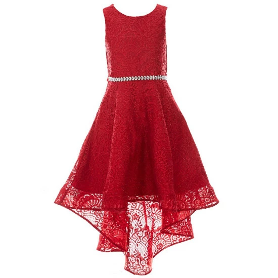 Cheapest ๐คฉ Rare Editions Big ๐ง Girls 7-16 Sleeveless Glitter Stretch Lace High-Low ๐ Dress Red ๐ฅ 5 Cheapest ๐คฉ Rare Editions Big ๐ง Girls 7-16 Sleeveless Glitter Stretch Lace High-Low ๐ Dress Red ๐ฅ - Image 3