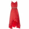 Best Pirce 😉 Rare Editions Big 👧 Girls 7-16 Sleeveless V-Neck Beaded Waist Tie Back Double-Flounce-Tulip-Hem Satin Faux-Wrap Maxi 👗 Dress Red ✔️ -Rare Editions Shop unnamed file 11