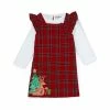 Flash Sale ❤️ Rare Editions Little 👧 Girls 2T-6X Plaid 🎄 Christmas Tree And Reindeer Jumper Over Rib Knit Top 👗 Dress Red 😍 -Rare Editions Shop unnamed file 110