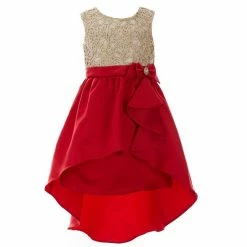 Coupon โจ Rare Editions Big ๐ง Girls 7-16 Sleeveless Embroidered High-Low Satin ๐ Dress ๐