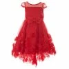 Brand new 🧨 Rare Editions Little 👧 Girls 2T-6X Illusion Glitter Mesh Soutache Hi-Low 👗 Dress Red 🔔 -Rare Editions Shop unnamed file 134