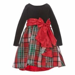 Top 10 ✔️ Rare Editions Little 👧 Girls 4-6X Velvet Metallic-Plaid High-Low-Hem 👗 Dress Black 🛒