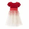 Best Pirce 🎉 Rare Editions Little 👧 Girls 4-6X Cap Sleeve Velvet Glitter Mesh 👗 Skirt Party 👗 Dress Red/white 🎁 -Rare Editions Shop unnamed file 144