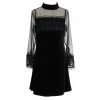 Cheapest 😍 Rare Editions Big 👧 Girls 7-16 Clip-Dot Mesh Illusion Long-Sleeve Mock Neck Velvet 👗 Dress Black 👏 -Rare Editions Shop unnamed file 154