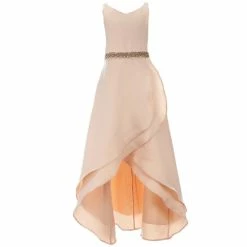 Best Pirce 😉 Rare Editions Big 👧 Girls 7-16 Sleeveless V-Neck Beaded Waist Tie Back Double-Flounce-Tulip-Hem Satin Faux-Wrap Maxi 👗 Dress Red ✔️ -Rare Editions Shop unnamed file 16