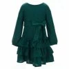 Budget 🤩 Rare Editions Little 👧 Girls 2T-6X Long-Sleeve Glitter Knit Tiered Ruffle 👗 Skirt 👗 Dress Hunter 💯 -Rare Editions Shop unnamed file 170