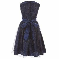 Flash Sale 💯 Rare Editions Big 👧 Girls 7-16 Long-Sleeve Faux-Fur Shrug & Short-Sleeve Printed Fit-And-Flare Social 👗 Dress Set Navy 😍 -Rare Editions Shop unnamed file 185