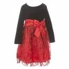 Cheap ❤️ Rare Editions Little 👧 Girls 2T-6X Long-Sleeve Velvet-Bodice To Glitter-Accented-Mesh 👗 Skirted Ballgown Red 🔥 -Rare Editions Shop unnamed file 199