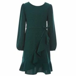 Wholesale 😍 Rare Editions Big 👧 Girls 7-16 Lurex Knit Faux Glitter Wrap 👗 Dress Hunter 😍
