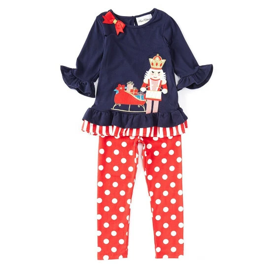 Cheapest ๐ Rare Editions Little ๐ง Girls 2T-6X Solid Knit Nutcracker Applique Printed Top & Dot Printed Knit Leggings 2-Piece Set Navy โ๏ธ 3 Cheapest ๐ Rare Editions Little ๐ง Girls 2T-6X Solid Knit Nutcracker Applique Printed Top & Dot Printed Knit Leggings 2-Piece Set Navy โ๏ธ