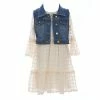 Outlet 😉 Rare Editions Big 👧 Girls 7-16 Sleeveless Denim Vest & Bell-Sleeve Embroidered Mesh 👗 Dress 2-Piece Ivory 🌟 -Rare Editions Shop unnamed file 258