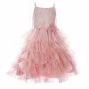 Hot Sale 😍 Rare Editions Little 👧 Girls 4-6X Sleeveless Lace Tiered Mesh 👗 Skirt 👗 Dress Blush ✨ -Rare Editions Shop unnamed file 260