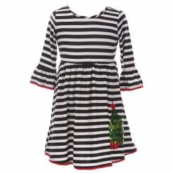 Best Sale 🥰 Rare Editions Little 👧 Girls 2T-6X 🎄 Christmas Snowflake-Printed 👗 Dress, Snowflake Scarf & Striped 🎄 Christmas Tree 👗 Dress Set Red 🌟 -Rare Editions Shop unnamed file 277