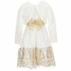 Flash Sale ✨ Rare Editions Big 👧 Girls 7-16 Cap Sleeve Metallic Bow Glitter Pattern Embellished Mesh 👗 Dress & Faux Fur Shrug 2-Piece Set Ivory 💯 -Rare Editions Shop unnamed file 29