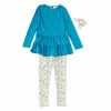 Coupon 😉 Rare Editions Big 👧 Girls 7-12 Long-Sleeve Solid Rib-Knit Tiered Tunic Top & Printed Leggings Set Blue 😀 -Rare Editions Shop unnamed file 296
