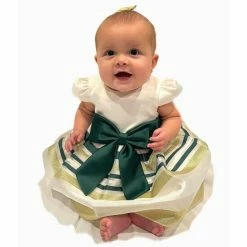 Buy 👍 Rare Editions Baby 👧 Girls 3-24 Months Cap-Sleeve Satin-Bodice/Striped Organza-Skirted Fit-And-Flare 👗 Dress Hunter ❤️ -Rare Editions Shop unnamed file 300