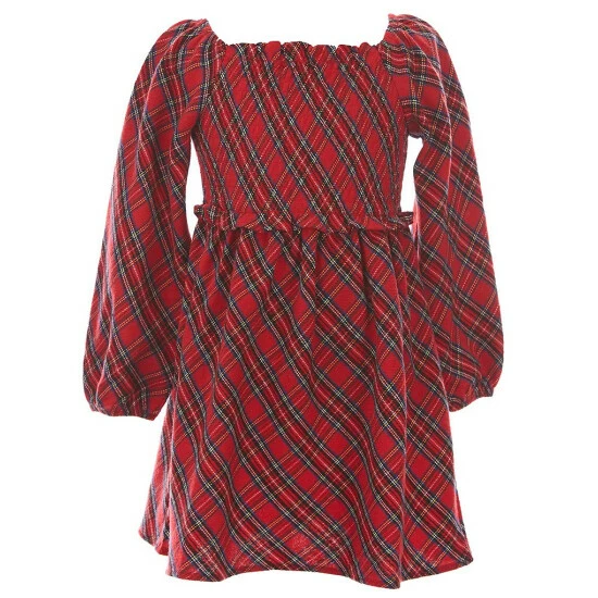 Deals โ Rare Editions Little ๐ง Girls 2T-6X Twill Yarn Dye Plaid Smoked Bodice ๐ Dress Red ๐ 3 Deals โ Rare Editions Little ๐ง Girls 2T-6X Twill Yarn Dye Plaid Smoked Bodice ๐ Dress Red ๐