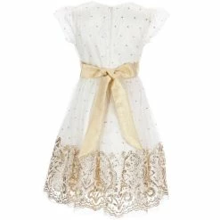 Flash Sale ✨ Rare Editions Big 👧 Girls 7-16 Cap Sleeve Metallic Bow Glitter Pattern Embellished Mesh 👗 Dress & Faux Fur Shrug 2-Piece Set Ivory 💯 -Rare Editions Shop unnamed file 32
