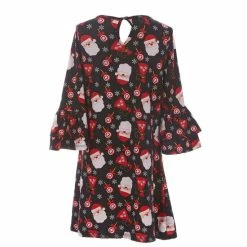 Deals 🎁 Rare Editions Big 👧 Girls 7-16 ❄ Christmas Buffalo-Checked Santa-Face Shift 👗 Dress, Mixed-Media Santa-Face Shift 👗 Dress, & Scarf Set Black ❤️ -Rare Editions Shop unnamed file 323