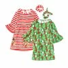 Buy 🧨 Rare Editions Little 👧 Girls 2T-6X 2 🎅 Christmas Themed 👗 Dresses Striped Reindeer & Tree Printed Red 👏 -Rare Editions Shop unnamed file 324