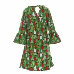 Buy 🧨 Rare Editions Little 👧 Girls 2T-6X 2 🎅 Christmas Themed 👗 Dresses Striped Reindeer & Tree Printed Red 👏 -Rare Editions Shop unnamed file 328