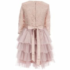 Deals 🎁 Rare Editions Big 👧 Girls 7-16 3/4 Sleeve Glitter Lace Mesh Layered Tulle 👗 Dress Blush ✨ -Rare Editions Shop unnamed file 334