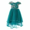 Promo ✔️ Rare Editions Little 👧 Girls 4-6X Cap Sleeve Embroidered Mesh High-Low 👗 Dress Emerald 🎉 -Rare Editions Shop unnamed file 360