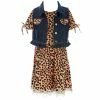 Coupon 🤩 Rare Editions Big 👧 Girls 7-16 Sleeveless Denim Vest & Animal-Printed French Terry A-Line 👗 Dress 2-Piece Set Taupe ✔️ -Rare Editions Shop unnamed file 362