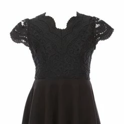 Promo 🔥 Rare Editions Big 👧 Girls 7-16 Scalloped-Lace/Scuba Fit-And-Flare 👗 Dress Navy ⭐ -Rare Editions Shop unnamed file 37