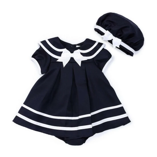 Promo 🤩 Rare Editions Baby 👧 Girls 3-24 Months Short-Sleeve Nautical A-Line 👗 Dress Navy 🌟 3 Promo 🤩 Rare Editions Baby 👧 Girls 3-24 Months Short-Sleeve Nautical A-Line 👗 Dress Navy 🌟