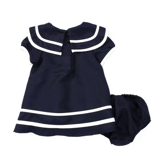 Promo 🤩 Rare Editions Baby 👧 Girls 3-24 Months Short-Sleeve Nautical A-Line 👗 Dress Navy 🌟 4 Promo 🤩 Rare Editions Baby 👧 Girls 3-24 Months Short-Sleeve Nautical A-Line 👗 Dress Navy 🌟 - Image 2