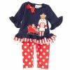Wholesale 🤩 Rare Editions Baby 👧 Girls 3-24 Months Long-Sleeve 🎁 Christmas Nutcracker-Applique Tunic Top & Dotted Leggings Set Navy 😍 -Rare Editions Shop unnamed file 447