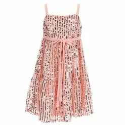 Coupon 🎁 Rare Editions Little 👧 Girls 4-6X Sleeveless Tiered Sequin 👗 Dress & Glitter Knit Cardigan Pink 👍 -Rare Editions Shop unnamed file 453