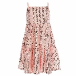 Coupon 🎁 Rare Editions Little 👧 Girls 4-6X Sleeveless Tiered Sequin 👗 Dress & Glitter Knit Cardigan Pink 👍 -Rare Editions Shop unnamed file 454