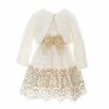 Cheapest 👍 Rare Editions Little 👧 Girls 4-6X Long-Sleeve Faux-Fur Bolero Jacket & Glitter-Accented Border-Hem 👗 Dress 2 Piece Set Ivory 🔔 -Rare Editions Shop unnamed file 461