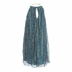 Cheapest 💯 Rare Editions Big 👧 Girls 7-16 Denim Vest & Ditsy Print Pleated Chiffon 👗 Dress Set Teal 🧨 -Rare Editions Shop unnamed file 474