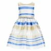 Cheapest 🔥 Rare Editions Little 👧 Girls 2T-6X Sleeveless Striped Metallic Burnout Organza Embellished Waist Pleated 👗 Dress Periwinkle ✨ -Rare Editions Shop unnamed file 486