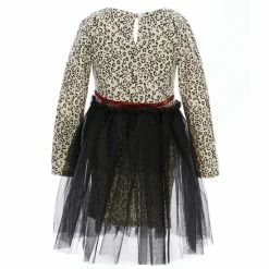 Best Pirce 🔥 Rare Editions Little 👧 Girls 2T-6X Long Sleeve Cheetah Bodycon Glitter Ribbon Tutu 👗 Skirt 👗 Dress & Faux Fur Vest 2-Piece Set Ivory 🌟 -Rare Editions Shop unnamed file 503