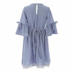 New 🧨 Rare Editions Big 👧 Girls 7-16 Bell-Sleeve Textured-Rib-Knit Fit-And-Flare 👗 Dress Blue 🎉 -Rare Editions Shop unnamed file 505