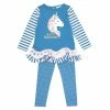 Best Sale 😀 Rare Editions Little 👧 Girls 2T-6X Long-Sleeve Mixed-Media Unicorn-Face-Applique Tunic & Dotted Leggings 2-Piece Set Blue 🥰 -Rare Editions Shop unnamed file 52