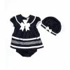 Discount 🔥 Rare Editions Baby 👧 Girls 3-24 Months Short Sleeve Nautical Sailor 👗 Dress & Hat Set Navy 👍 -Rare Editions Shop unnamed file 520