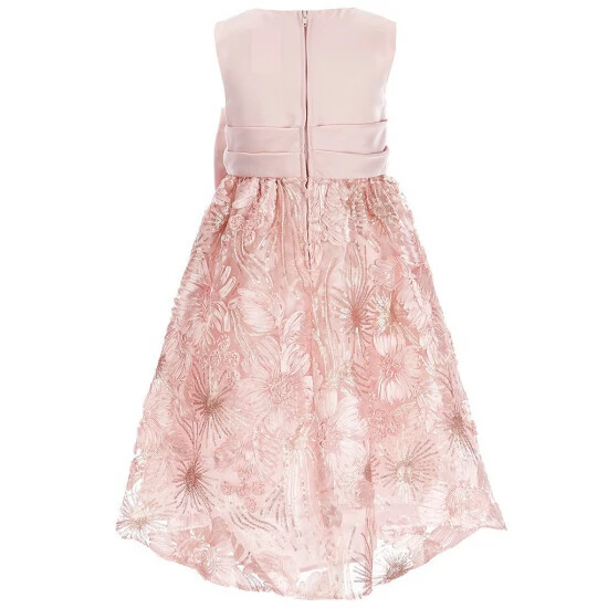 Discount ๐ฅ Rare Editions Little ๐ง Girls 2T-6X Sleeveless Bow Waist Satin Soutache High Low ๐ Skirt ๐ Dress Blush โ 4 Discount ๐ฅ Rare Editions Little ๐ง Girls 2T-6X Sleeveless Bow Waist Satin Soutache High Low ๐ Skirt ๐ Dress Blush โ - Image 2