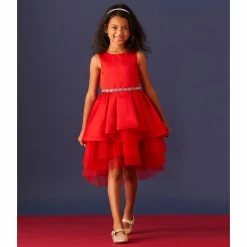 Cheap 🌟 Rare Editions Little 👧 Girls 2T-6X Satin Tiered Hi-Low Hem 👗 Skirt Party 👗 Dress 🛒 -Rare Editions Shop unnamed file 56