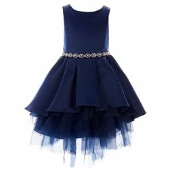 Cheap 🌟 Rare Editions Little 👧 Girls 2T-6X Satin Tiered Hi-Low Hem 👗 Skirt Party 👗 Dress 🛒 -Rare Editions Shop unnamed file 57