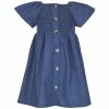 Best deal ✔️ Rare Editions Little 👧 Girls 2T-6X Flutter-Sleeve Smocked Chambray Fit-And-Flare 👗 Dress Blue ❤️ -Rare Editions Shop unnamed file 581