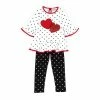 Discount ⭐ Rare Editions Little 👧 Girls 2T-6X Heart Print Applique Ruffle Top & Printed Legging 2-Piece Set White 😀 -Rare Editions Shop unnamed file 587