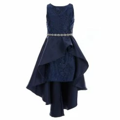 Best deal 😍 Rare Editions Big 👧 Girls 7-16 Sleeveless Embroidered Mikado 👗 Dress Ivory 🌟