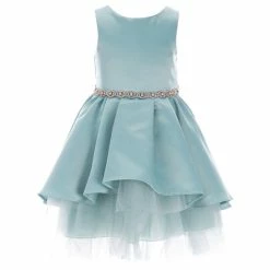 Cheap 🌟 Rare Editions Little 👧 Girls 2T-6X Satin Tiered Hi-Low Hem 👗 Skirt Party 👗 Dress 🛒 -Rare Editions Shop unnamed file 60