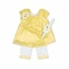 Deals ⭐ Rare Editions Baby 👧 Girls 3-24 Months Flock Dot Mesh Daisy Long Sleeve Top & Solid Legging Set Yellow 👍